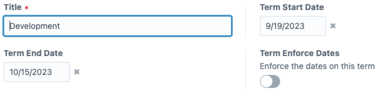 Admin UI Term entry field.