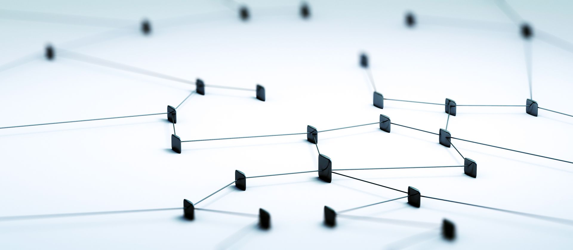 Abstract nodes and paths connections.