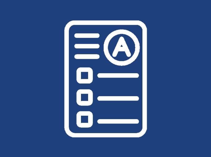 Page with checkboxes and letter A.