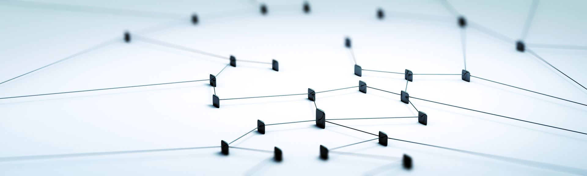 Abstract nodes and paths connections.