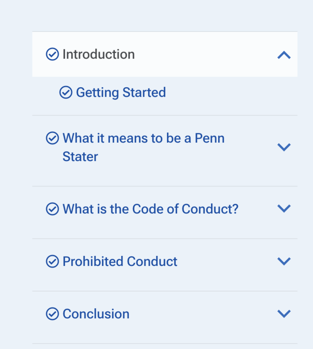 A basic expandable nav shows top level pages, some with nested pages beneath, as indicated by an arrow.