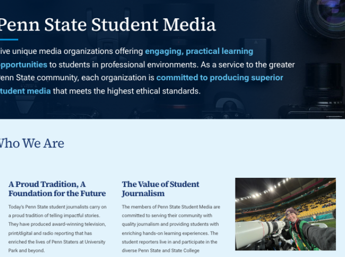 Screenshot of Student Media Consortium OnePager